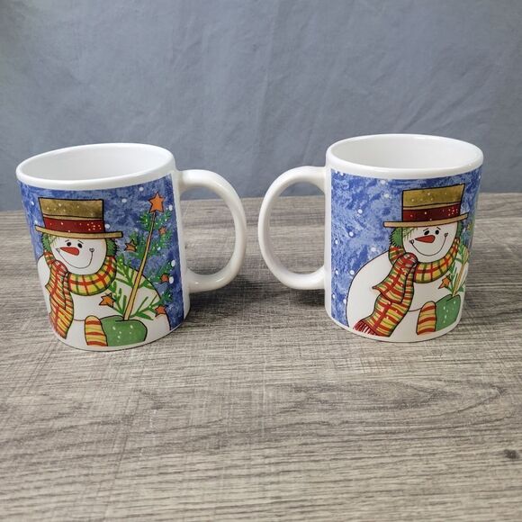 Festive Snowman Mug Pair - Picture 3 of 6